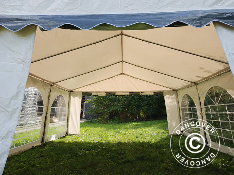 Partytält Original 3x6m PVC 900, Grå/Vit - Image 4