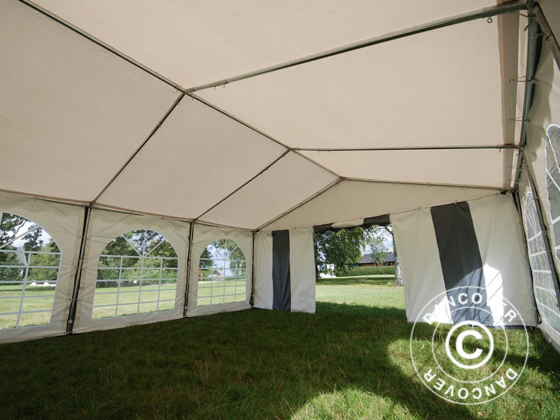Partytält Original 3x6m PVC 900, Grå/Vit - Image 6
