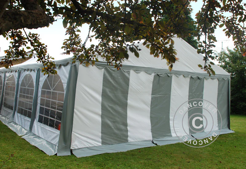 Partytält Original 4x10m PVC 900, Grå/Vit - Image 7