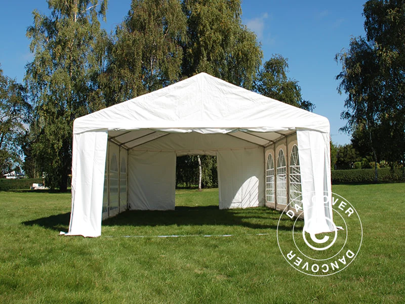 Partytält Original 4x6m PVC 900, "Arched", Vit - Image 2