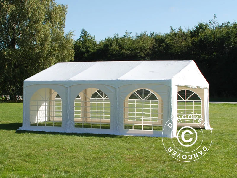 Partytält Original 4x6m PVC 900, "Arched", Vit - Image 3