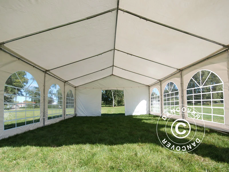 Partytält Original 4x6m PVC 900, "Arched", Vit - Image 4