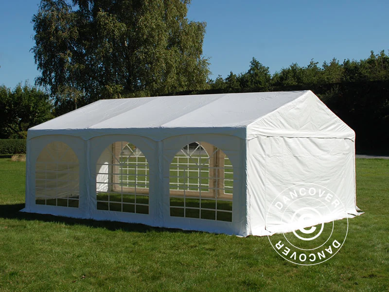 Partytält Original 4x6m PVC 900, "Arched", Vit - Image 5