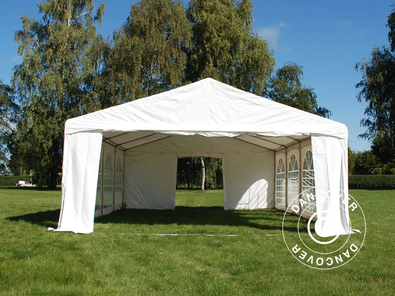Partytält Original 4x8m PVC 900, "Arched", Vit - Image 5