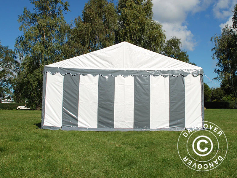 Partytält Original 4x8m PVC 900, Grå/Vit - Image 9