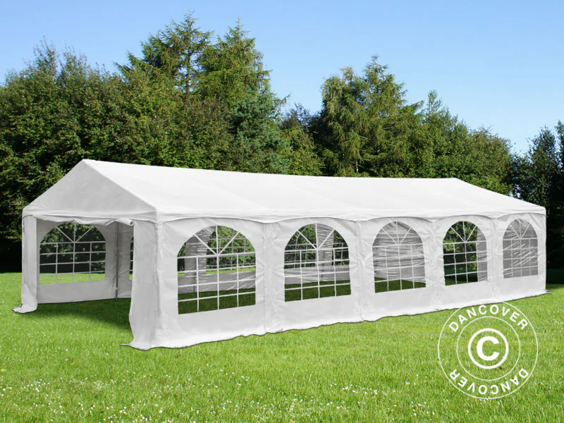 Partytält Original 5x10m PVC 900, "Arched", Vit - Image 3
