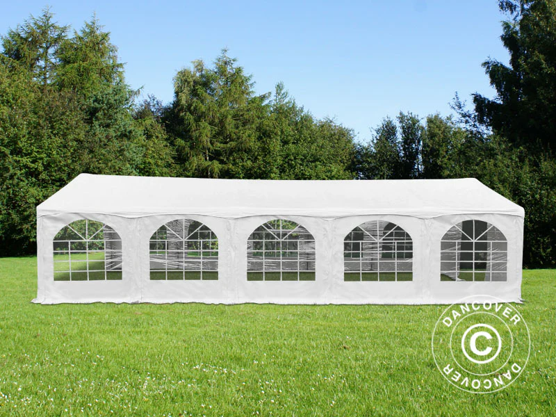 Partytält Original 5x10m PVC 900, "Arched", Vit - Image 4