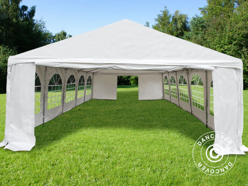 Partytält Original 5x10m PVC 900, "Arched", Vit - Image 5