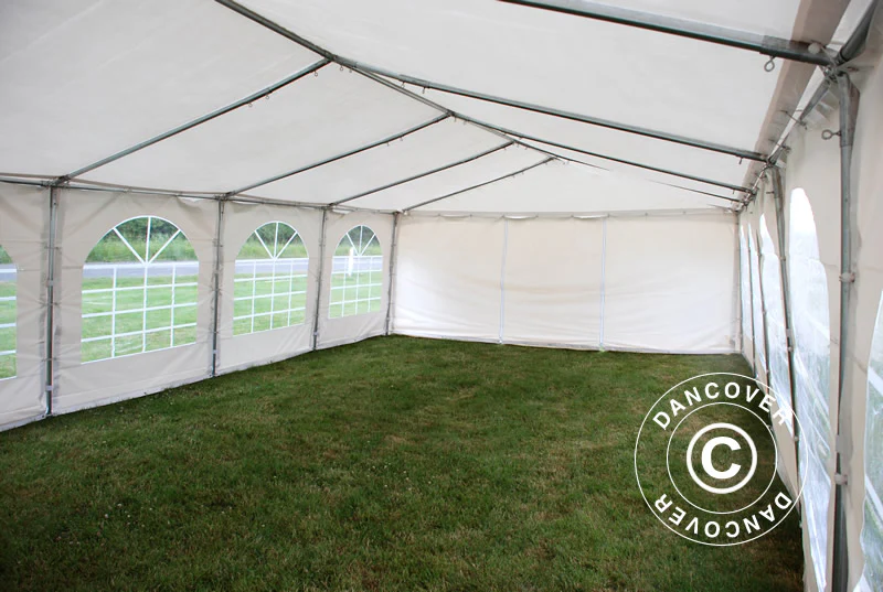Partytält Original 5x10m PVC 900, "Arched", Vit - Image 6