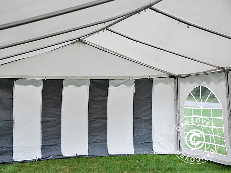 Partytält Original 5x10m PVC 900, Grå/Vit - Image 11