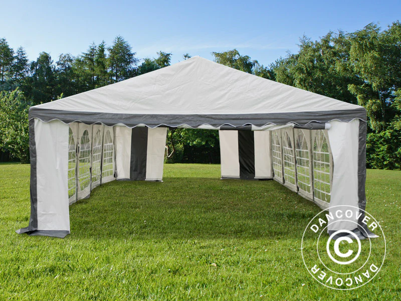Partytält Original 5x10m PVC 900, Grå/Vit - Image 6
