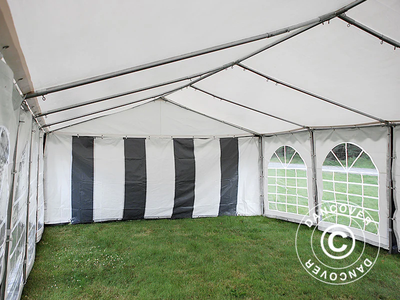 Partytält Original 5x10m PVC 900, Grå/Vit - Image 9
