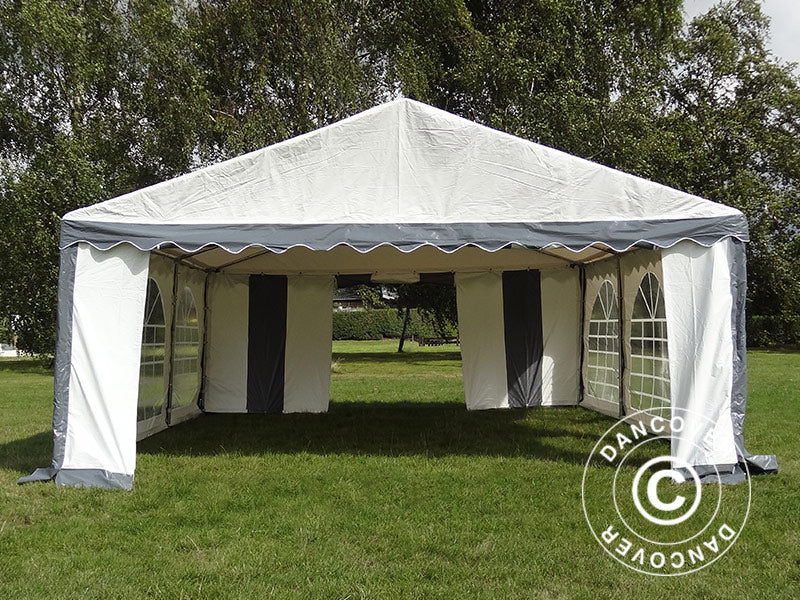 Partytält Original 5x6m PVC 900, Grå/Vit - Image 5
