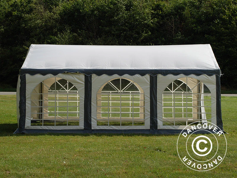 Partytält Original 5x6m PVC 900, Grå/Vit - Image 6