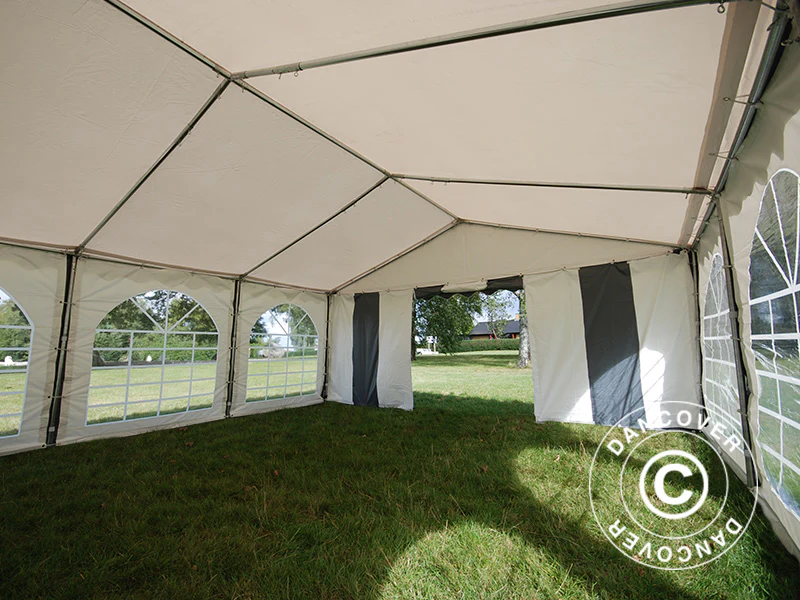 Partytält Original 5x6m PVC 900, Grå/Vit - Image 8