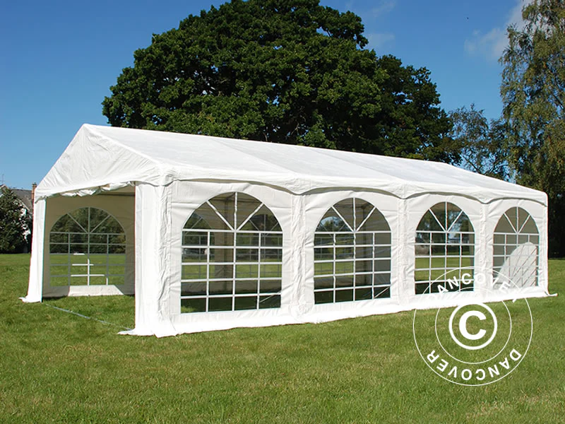 Partytält Original 5x8m PVC 900, "Arched", Vit - Image 3