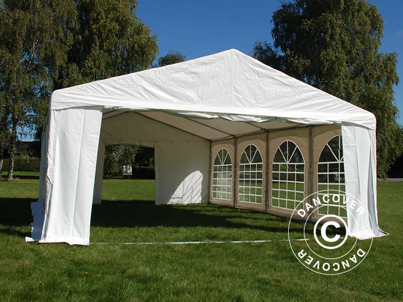 Partytält Original 5x8m PVC 900, "Arched", Vit - Image 4