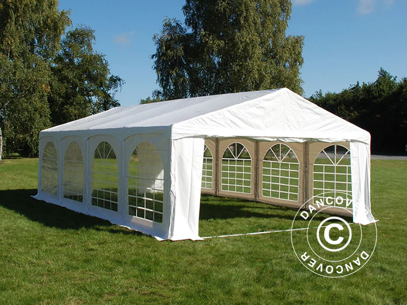 Partytält Original 5x8m PVC 900, "Arched", Vit - Image 5