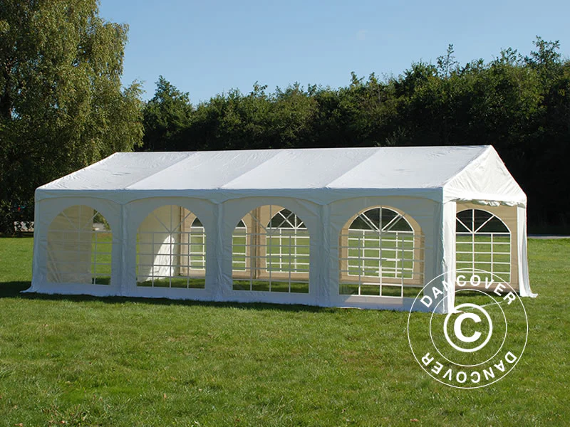 Partytält Original 5x8m PVC 900, "Arched", Vit - Image 6