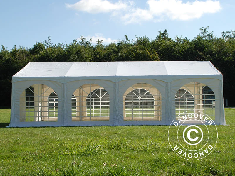 Partytält Original 5x8m PVC 900, "Arched", Vit - Image 7