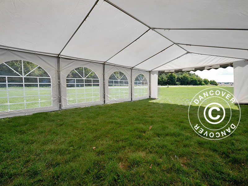 Partytält Original 5x8m PVC 900, Grå/Vit - Image 10