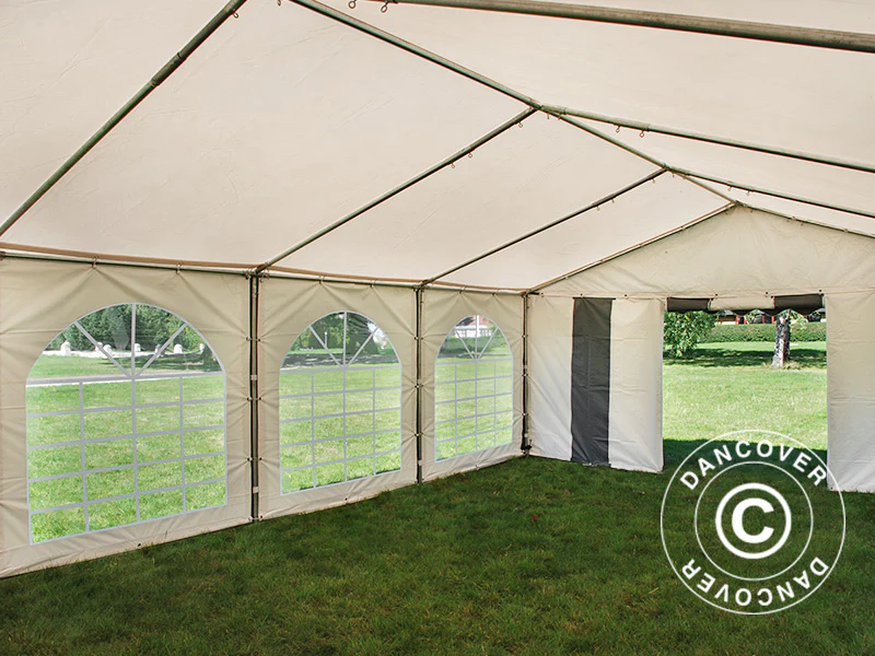 Partytält Original 5x8m PVC 900, Grå/Vit - Image 11