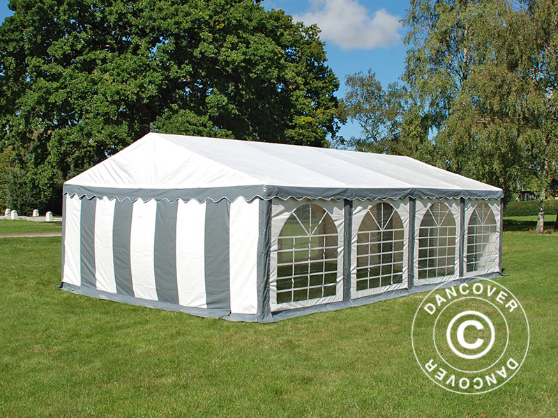 Partytält Original 5x8m PVC 900, Grå/Vit - Image 12