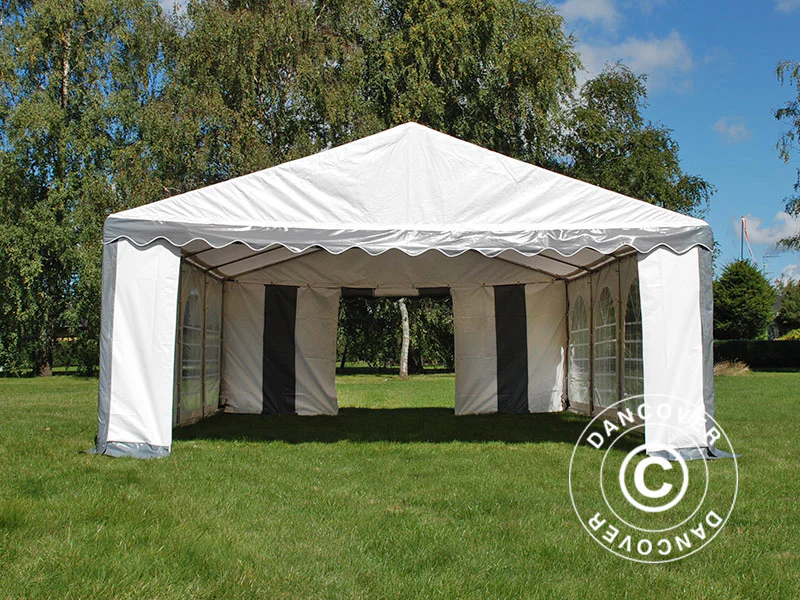 Partytält Original 5x8m PVC 900, Grå/Vit - Image 2