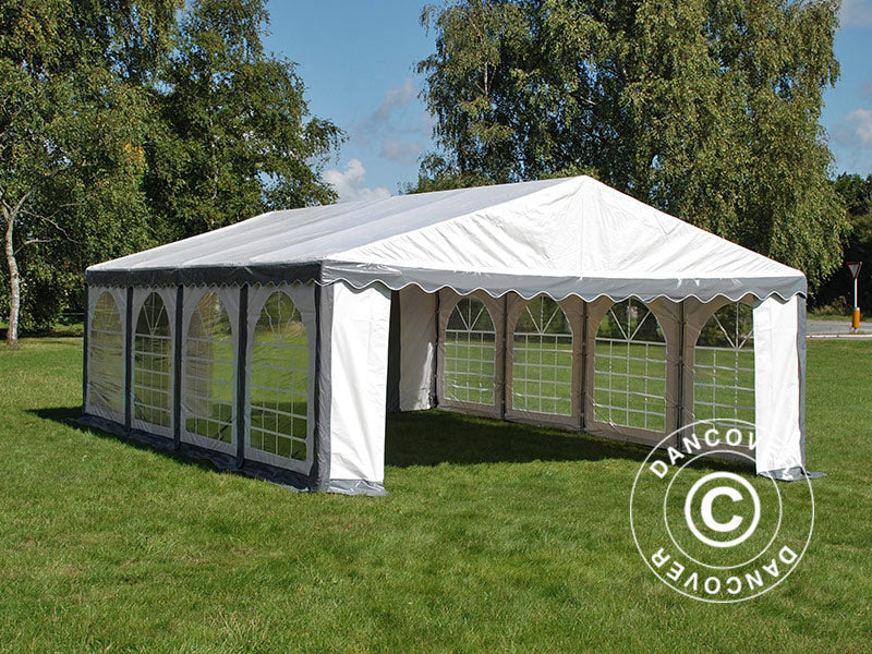 Partytält Original 5x8m PVC 900, Grå/Vit - Image 3