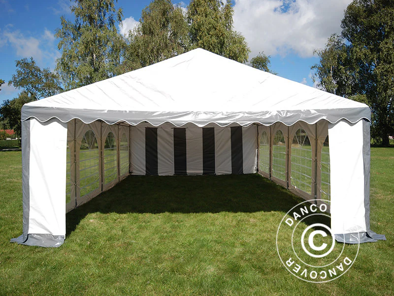Partytält Original 5x8m PVC 900, Grå/Vit - Image 6