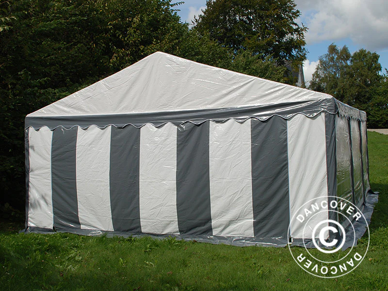 Partytält Original 6x6m PVC 900, Grå/Vit - Image 3