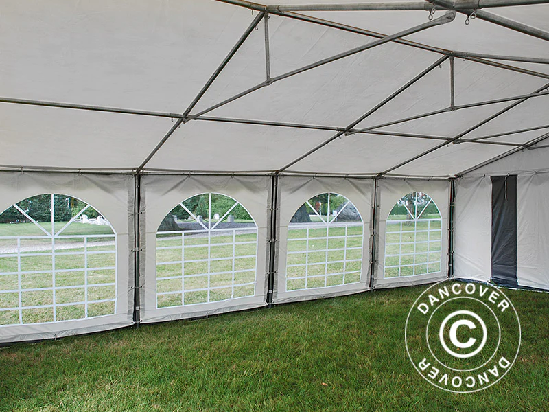 Partytält Original 6x8m PVC 900, Grå/Vit - Image 10