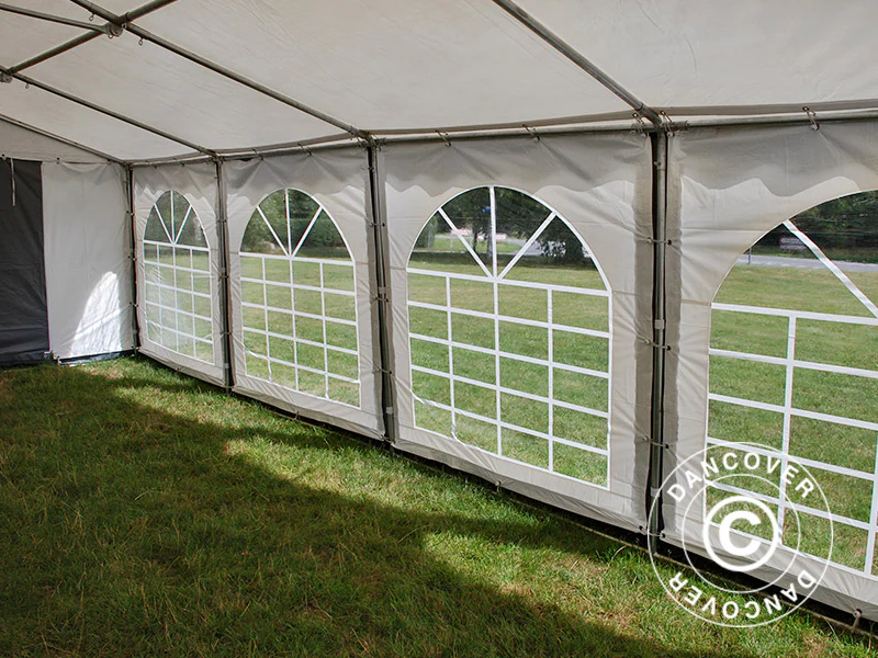 Partytält Original 6x8m PVC 900, Grå/Vit - Image 11