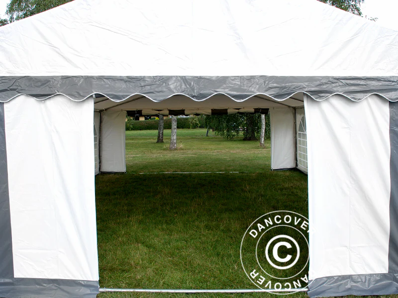 Partytält Original 6x8m PVC 900, Grå/Vit - Image 14