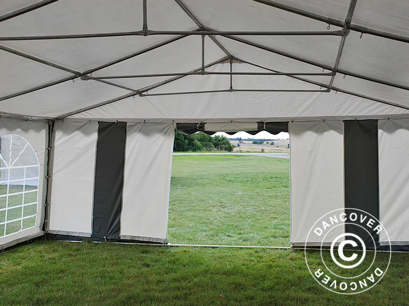 Partytält Original 6x8m PVC 900, Grå/Vit - Image 15