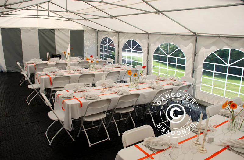 Partytält Original 6x8m PVC 900, Grå/Vit - Image 18