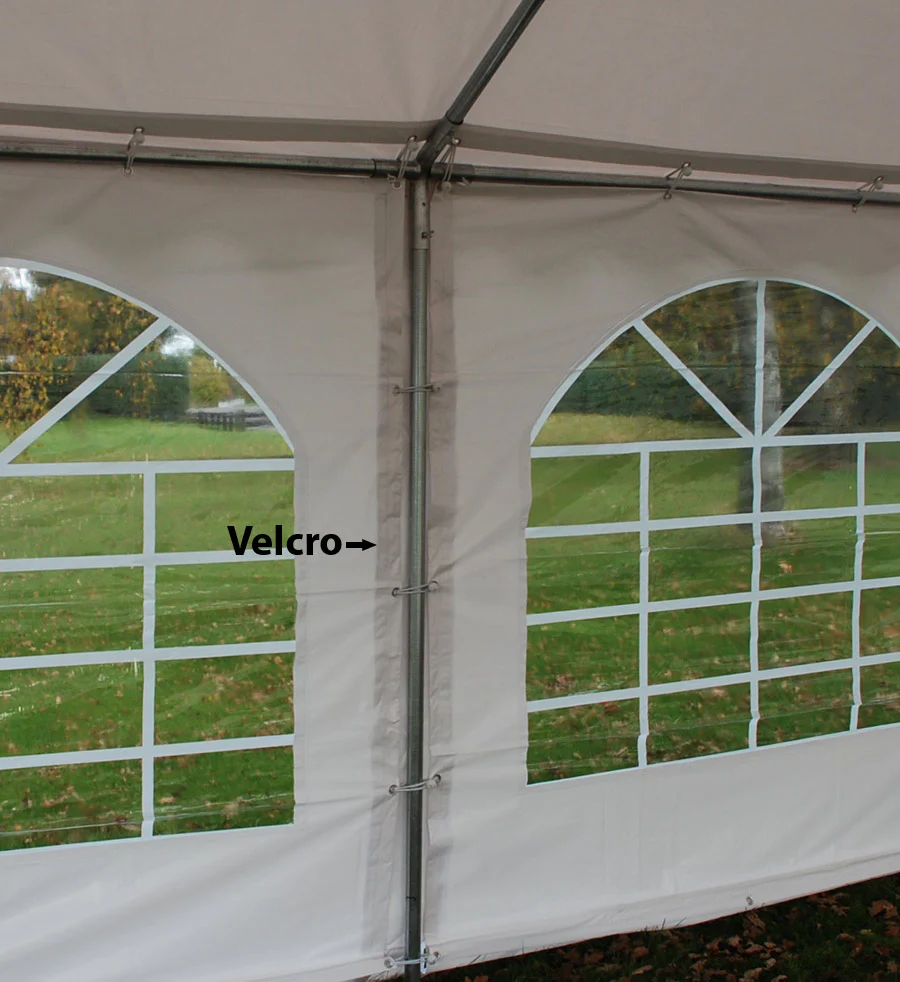 Partytält Original 6x8m PVC 900, Grå/Vit - Image 20