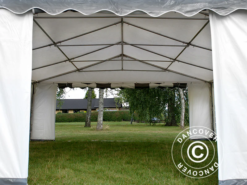 Partytält Original 6x8m PVC 900, Grå/Vit - Image 7