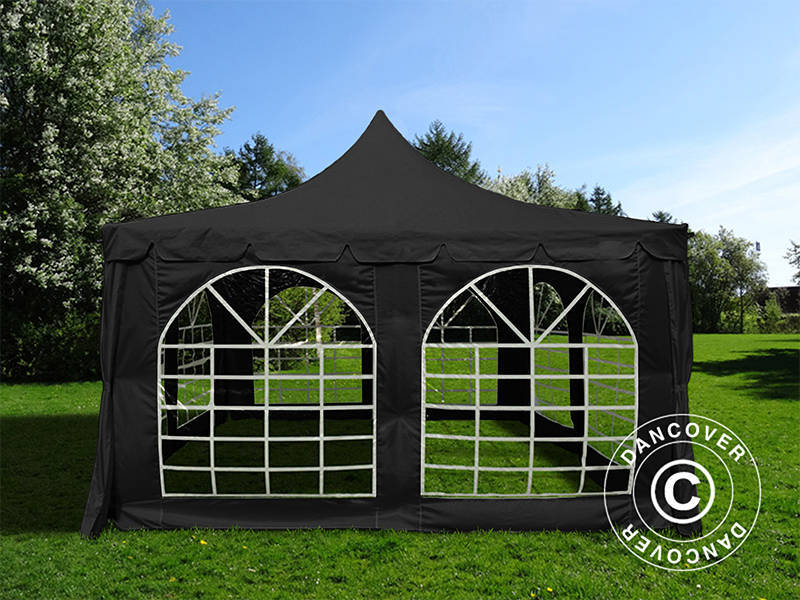 Partytält Pagoda 4x4m, Svart - Image 3