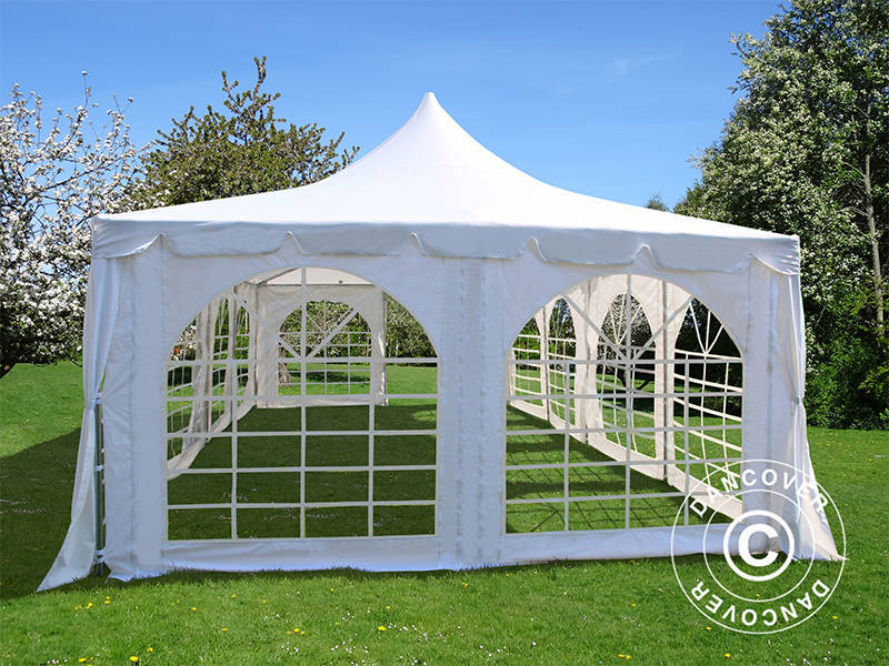 Partytält Pagoda 4x8m, Vit - Image 4