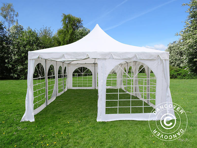Partytält Pagoda 4x8m, Vit - Image 6