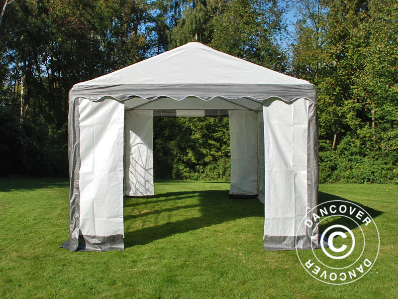 Partytält PLUS 3x6m PE 700, Grå/Vit - Image 2
