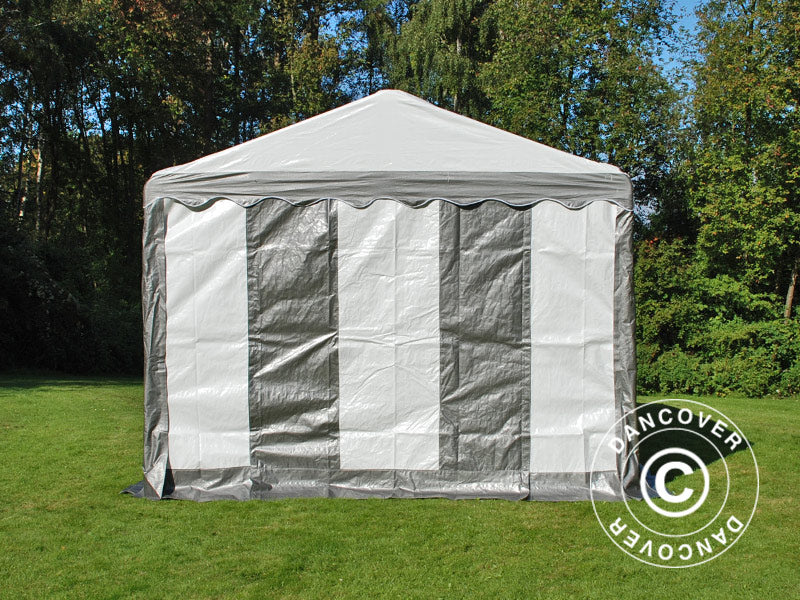 Partytält PLUS 4x6m PE 700, Grå/Vit - Image 4