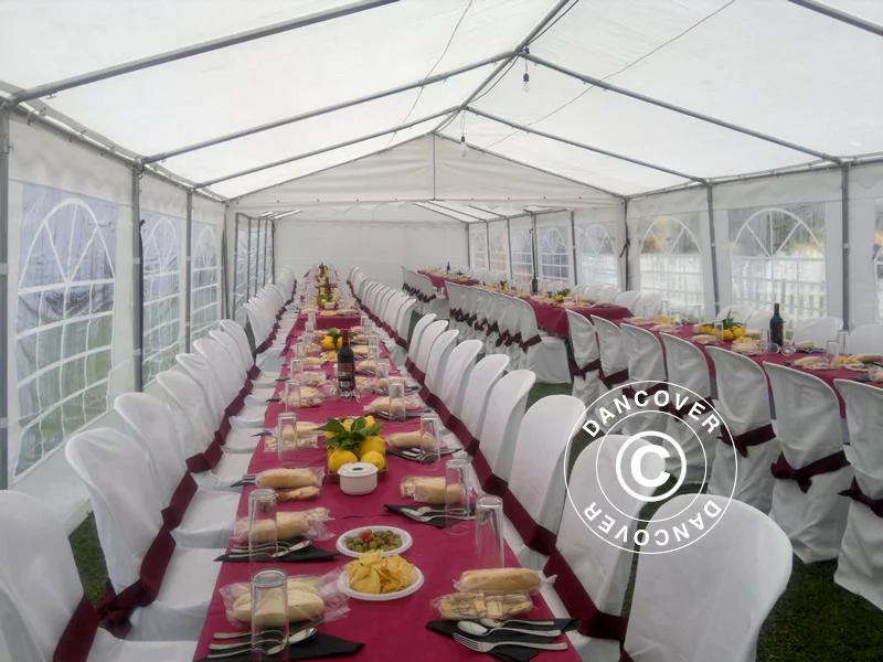 Partytält PLUS 4x8m PE 700, Vit - Image 8