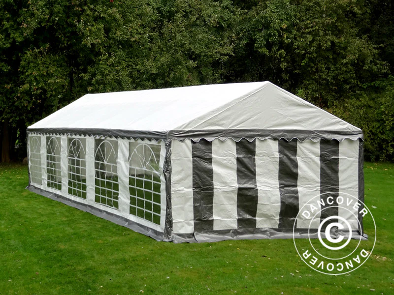Partytält PLUS 5x10m PE 700, Grå/Vit - Image 13