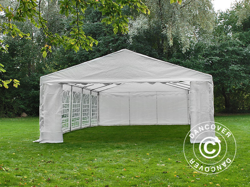 Partytält PLUS 5x10m PE 700, Vit + Bottenram - Image 5