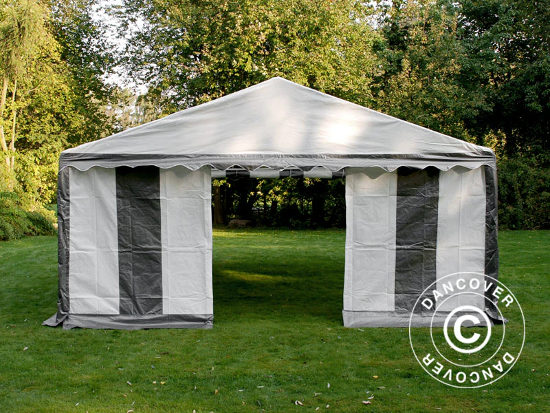 Partytält PLUS 5x6m PE 700, Grå/Vit - Image 10