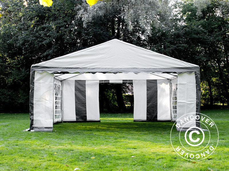 Partytält PLUS 5x6m PE 700, Grå/Vit - Image 15