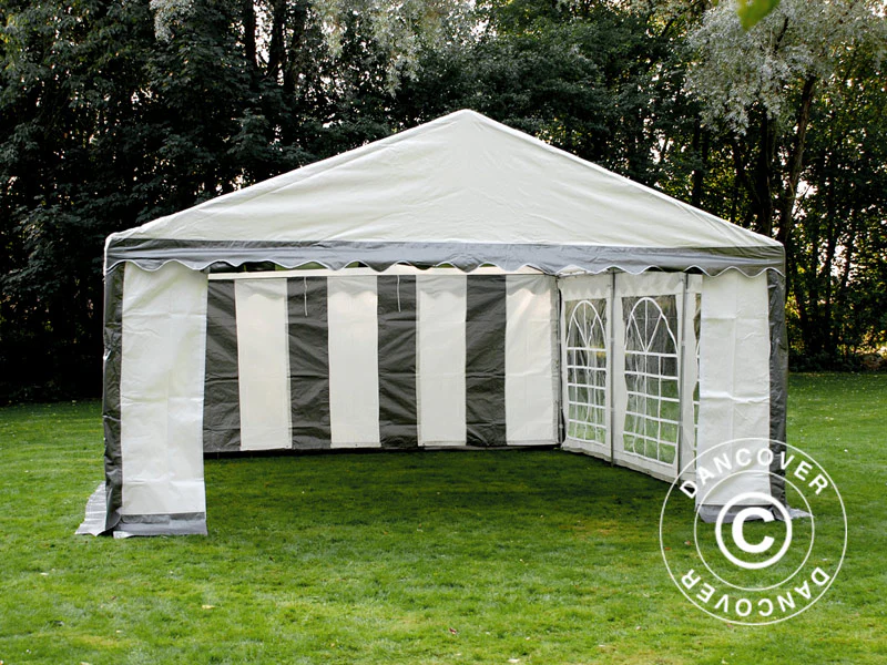 Partytält PLUS 5x6m PE 700, Grå/Vit - Image 16