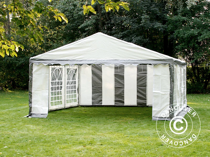 Partytält PLUS 5x6m PE 700, Grå/Vit - Image 19